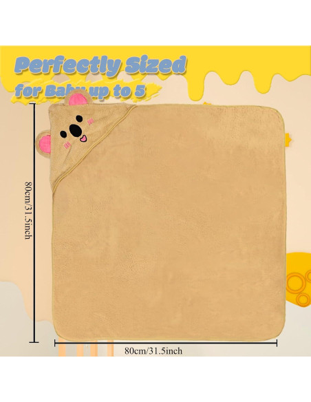 Toallas de Baño con Capucha Etokdos 80x80 cm 2 Piezas