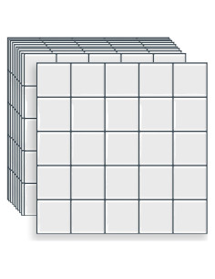 Azulejos autoadhesivos cuadrados DEWOO 30.48x30.48 cm blancos