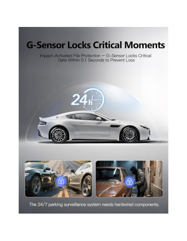 Cámara Dash 4K Delantera y Trasera Ficorella FC70 Inalámbrica