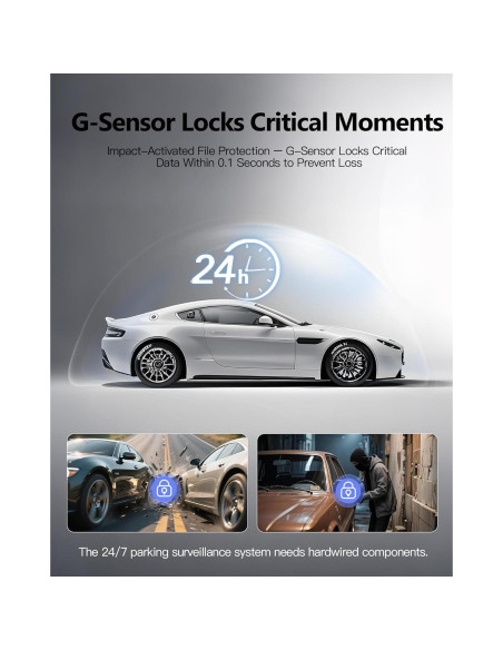 Cámara Dash 4K Delantera y Trasera Ficorella FC70 Inalámbrica