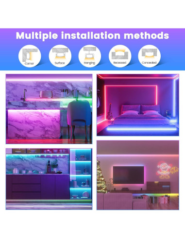 Canal LED Muzata U108 1M 6Pack Cubierta Blanca Lechosa