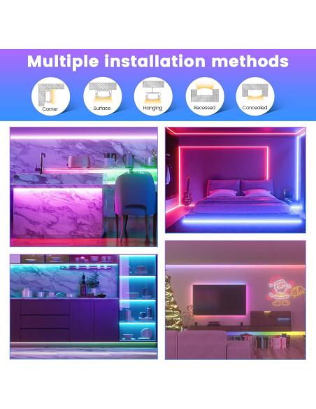 Canal LED Muzata U108 1M 6Pack Cubierta Blanca Lechosa