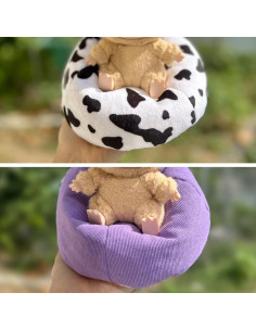 Sofá Miniatura Azul para Muñecas Labubu 15cm con Cojines 2