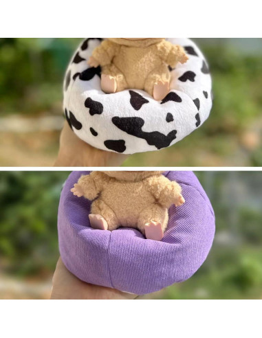 Sofá Miniatura Azul para Muñecas Labubu 15cm con Cojines