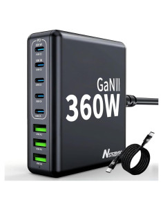 Cargador USB C 360W 8 Puertos GaN III Shenzhen Master