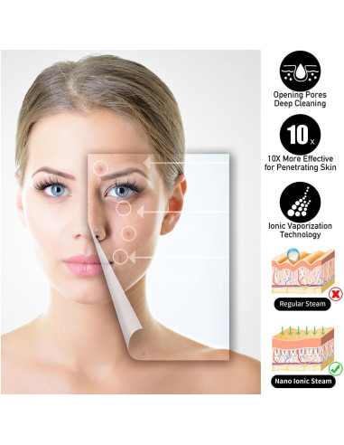 Vaporizador Facial DENFANY Nano Iónico con Brazo Extensible 360