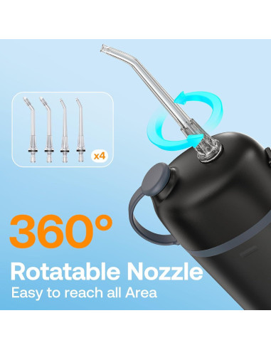 Irrigador Dental Portátil Bitvae P1 Negro, IPX7, 40 Días Batería