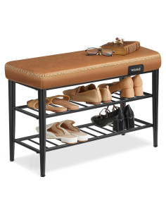 Banco para Zapatos VASAGLE EKHO, Cuero Sintético, 80x30x50 cm