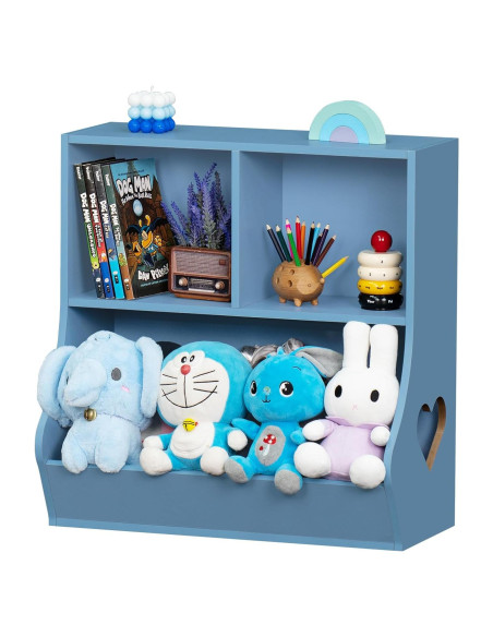 Estantería Organizador de Libros Lerliuo 60 cm Azul 3 Niveles