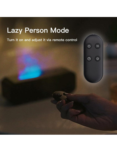 Difusor de Aromaterapia Genérico 250ml con Llama Sonido Negro