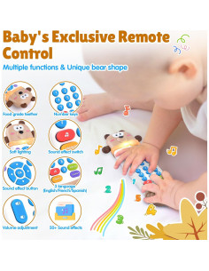 Juguete Control Remoto Bebé Oso Marrón con Luces y Sonidos 2