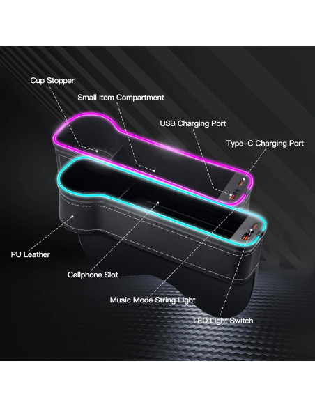 Relleno Espacio Asientos Coche Aorsnlar YJXR-123 con Luz LED
