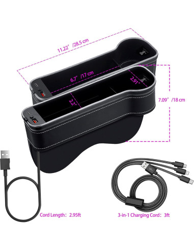 Relleno Espacio Asientos Coche Aorsnlar YJXR-123 con Luz LED