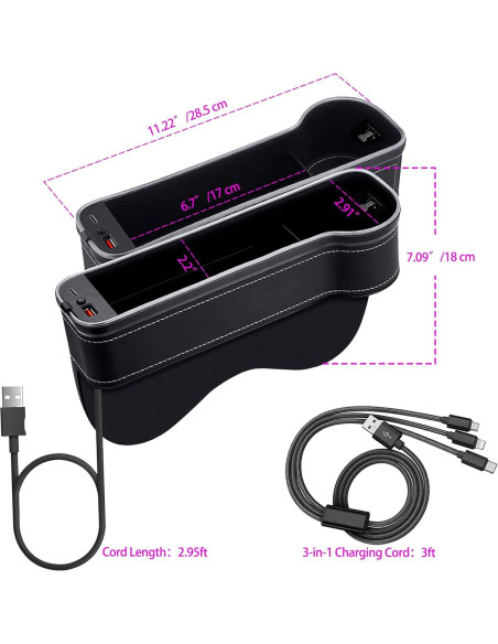 Relleno Espacio Asientos Coche Aorsnlar YJXR-123 con Luz LED