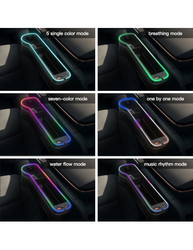 Relleno Espacio Asientos Coche Aorsnlar YJXR-123 con Luz LED