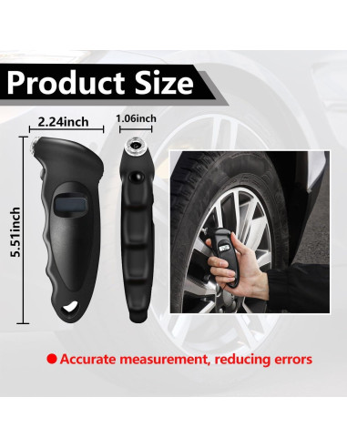Medidor Digital de Presión de Neumáticos Kewucn 10.34 bar
