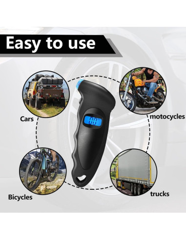 Medidor Digital de Presión de Neumáticos Kewucn 10.34 bar