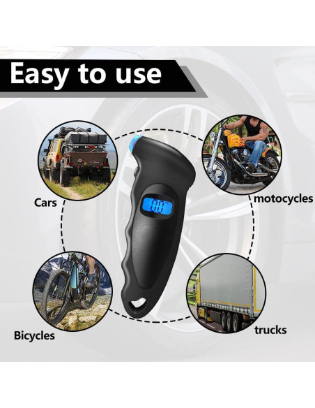 Medidor Digital de Presión de Neumáticos Kewucn 10.34 bar