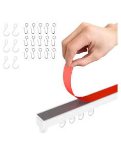 Riel de Cortina Adhesivo Gonnrly 1.66M Blanco Sin Perforar