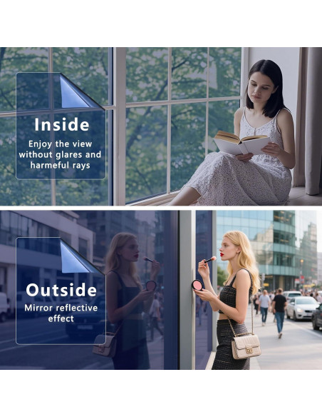 Película de Ventana Lmlpt 30x200 cm Azul Plata Autoadhesiva