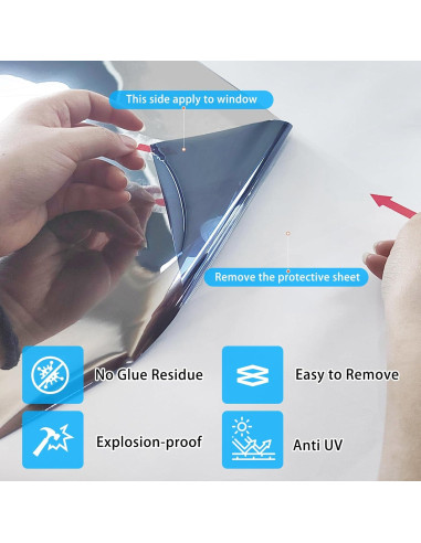 Película de Ventana Lmlpt 30x200 cm Azul Plata Autoadhesiva