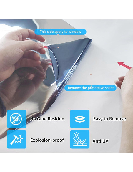 Película de Ventana Lmlpt 30x200 cm Azul Plata Autoadhesiva