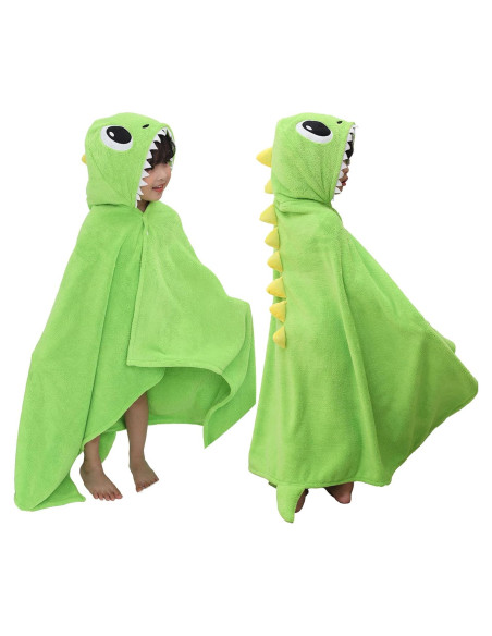Toalla de Baño con Capucha LPLSROAD Dinosaurio Verde 70x140 cm
