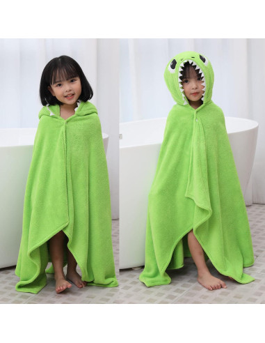 Toalla de Baño con Capucha LPLSROAD Dinosaurio Verde 70x140 cm
