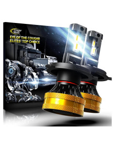 Bombillas de luz de niebla Cougar Motor H4 9003 6500K - Paquete de 2