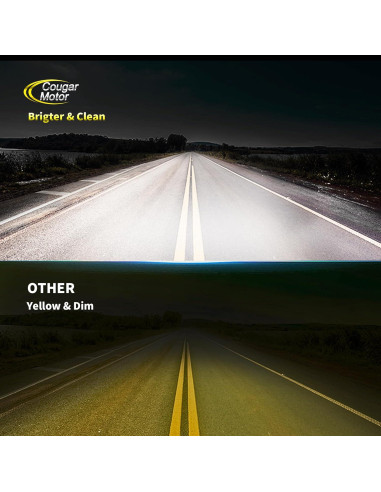 Bombillas de luz de niebla Cougar Motor H4 9003 6500K - Paquete de 2