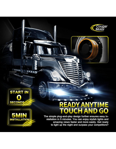 Bombillas de luz de niebla Cougar Motor H4 9003 6500K - Paquete de 2