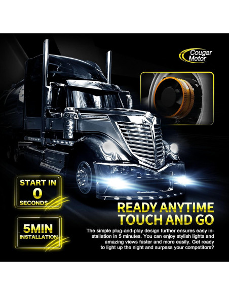 Bombillas de luz de niebla Cougar Motor H4 9003 6500K - Paquete de 2