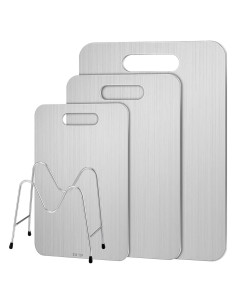 Juego de 3 Tablas de Cortar Acero Inoxidable Yaocom 15-23cm