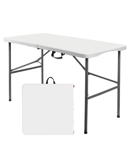 Mesa Plegable WGCTEK 1.22 m Blanca para Camping y Eventos