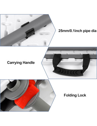 Mesa Plegable WGCTEK 1.22 m Blanca para Camping y Eventos