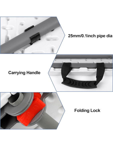 Mesa Plegable WGCTEK 1.22 m Blanca para Camping y Eventos