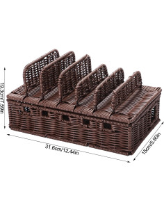 Caja de Gestión de Cables CroBlissful 31.6x19.3x15 cm Café 2