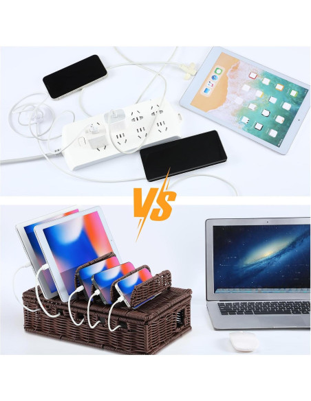 Caja de Gestión de Cables CroBlissful 31.6x19.3x15 cm Café