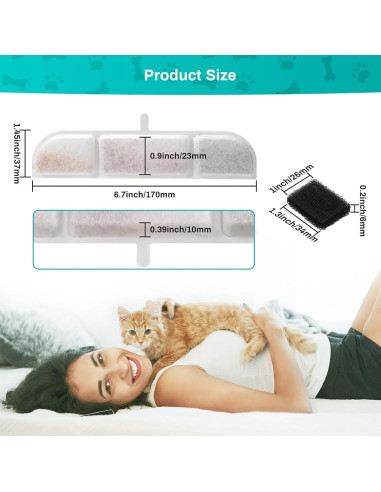 6 Filtros de Reemplazo SgurFin para Fuente de Agua 2.5L