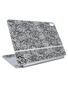 Piel Brillante MightySkins para Apple Magic Keyboard iPad Air 13" - Negro Abstracto