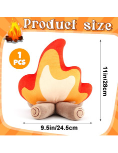 Almohada de Peluche Fogata Falsa PullCrease 27x30cm 2