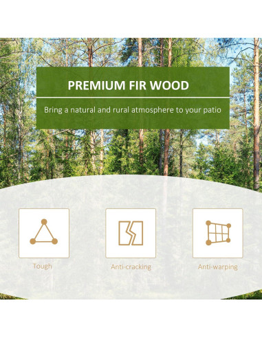 Conjunto de Bistro de Madera Outsunny 2 Piezas para Patio