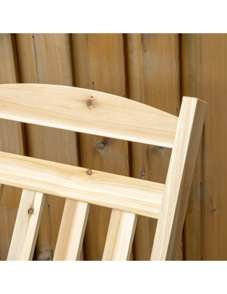 Conjunto de Bistro de Madera Outsunny 2 Piezas para Patio