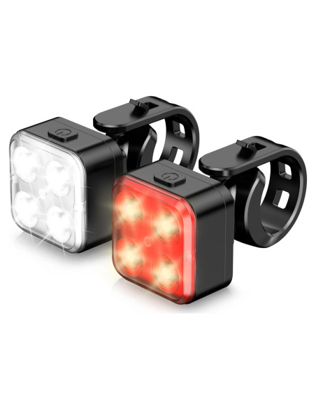 Conjunto de luces de bicicleta recargables AKALE LED IPX4