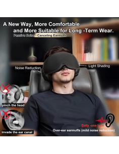 Juego de tapones para oídos y máscara para dormir ZOZZGO 2