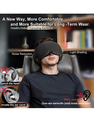 Juego de tapones para oídos y máscara para dormir ZOZZGO