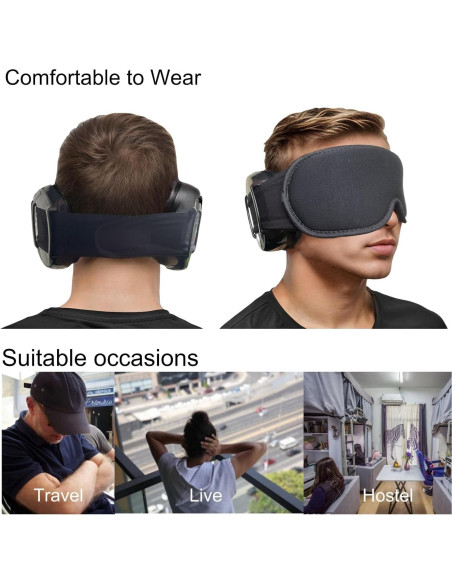 Juego de tapones para oídos y máscara para dormir ZOZZGO