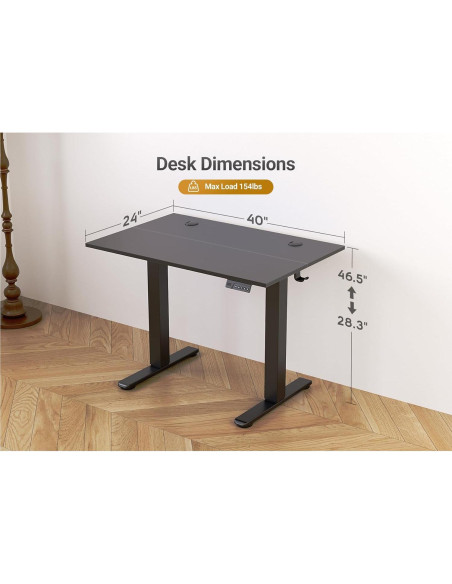 Escritorio de pie eléctrico ajustable Seang P4.01.001.0001 101.6x60.96cm