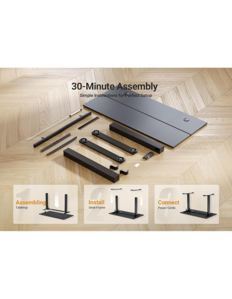 Escritorio de pie eléctrico ajustable Seang P4.01.001.0001 101.6x60.96cm