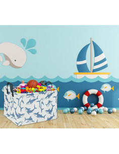 Cesta de Almacenamiento Plegable TIBAOLOVER Tiburón Bebé 38x25cm 2